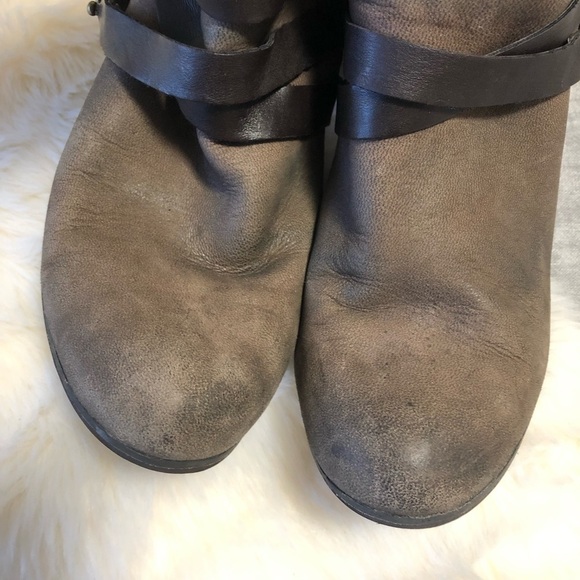 BP Train trolley leather distressed taupe boots 10 - Picture 5 of 7